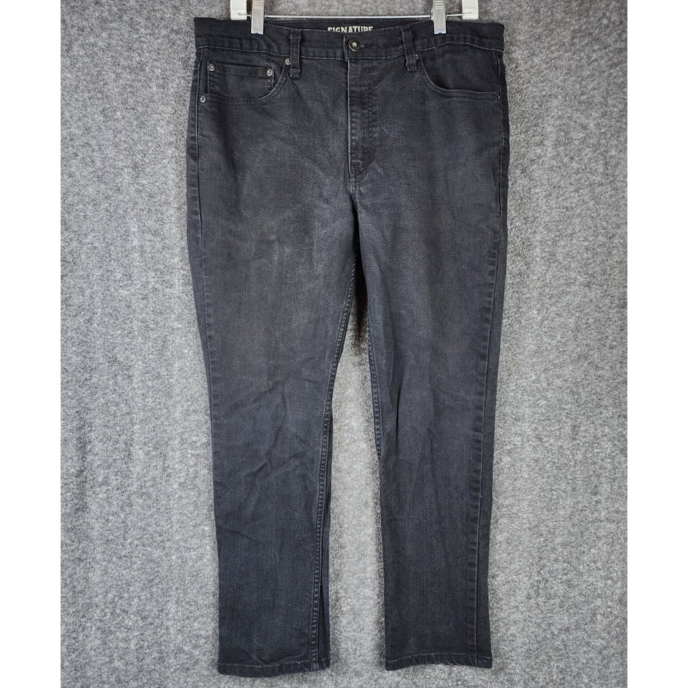 Signature by Levi Strauss & Co. Jeans Mens 36x30 Skinny Black Denim EUC